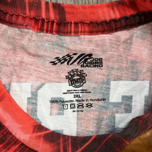 Kyle Busch M&M Joe Gibbs NASCAR All Over Print T-Shirt 2019 XXl 2Xl - Picture 3 of 4